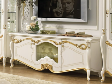 LA FENICE - Wooden TV cabinet with doors by CASA +39 - view 2